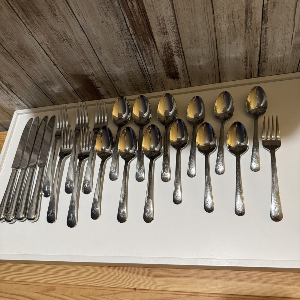 1998 Ralph Lauren Boathouse Stainless Steel Flatware 22 Pc Anchor Set